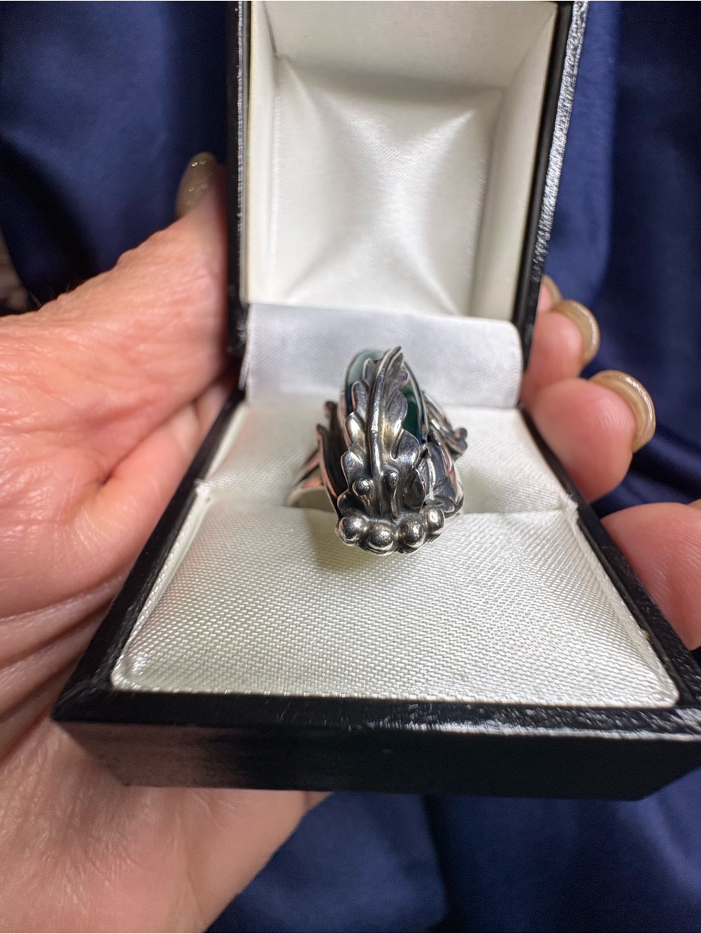 Ring Abalone Native American Signed Artisan 925 Sterling Silver - Picture 6 of 11